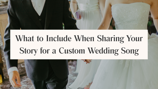 Bride and Groom walking down aisle with custom wedding song